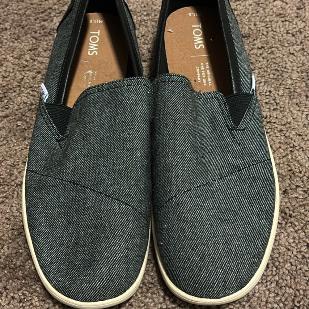 TOMS Charcoal Slip-On Footwear Size 11.5
